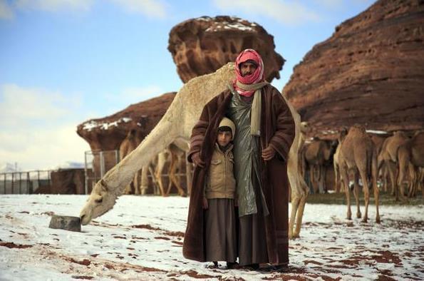 Wetter Schnee in der Wüste Saudi Arabien Wetter Schnee in der Wüste Saudi Arabien
