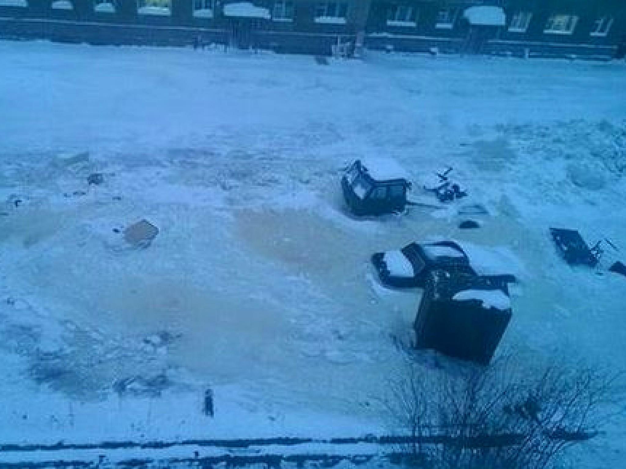 Stadt in Sibirien wird zu einem Eiswürfel Stadt in Sibirien wird zu einem Eiswürfel