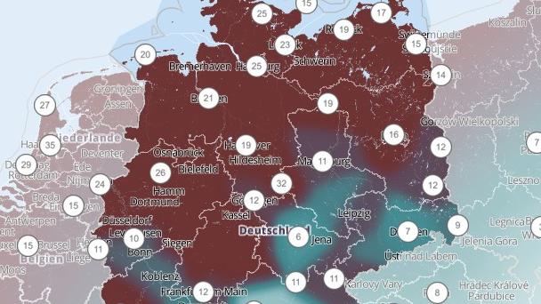 Der 7-Tage-Wettertrend vom 05.12.2018: Erst Wasser und Wind, dann Winter Niederschlagskarte für den 07.12.2018