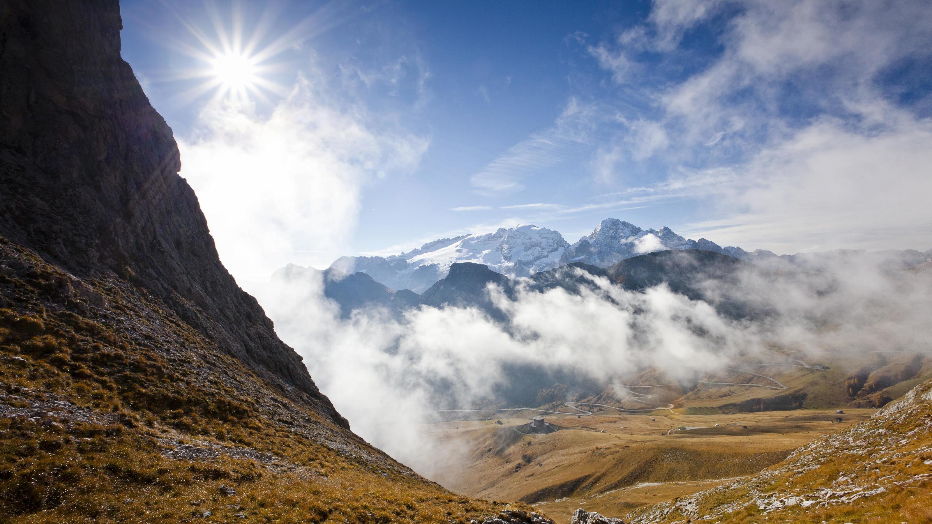Wetterlexikon: Adiabate Aufstieg zum Piz Boe.