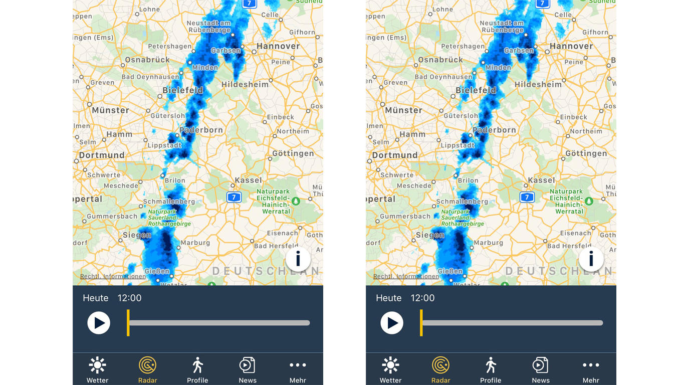 Kräftige Gewitter über Deutschland Punktgenaue Vorhersage mit unserer App!
