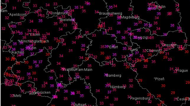 Was Mitte August alles möglich wäre… Die Höchstwerte für Deutschland am 15.08.2001