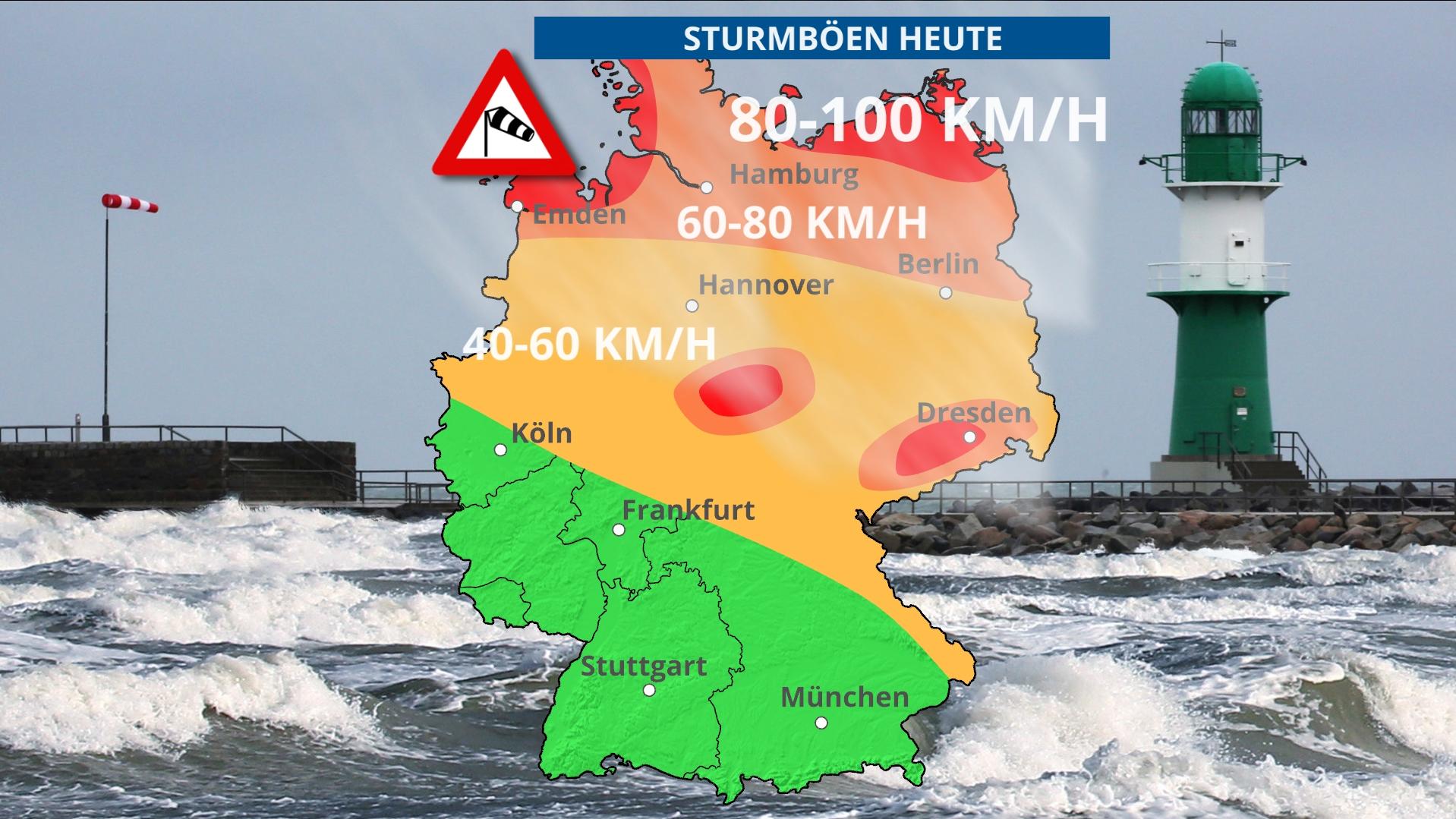 Der erste Herbststurm ist da Warnung vor Sturmböen in Norddeutschland
