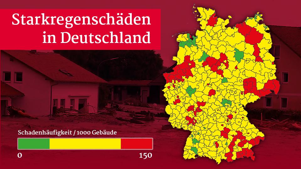 Mit Schwammstädten gegen Klimawandel, Starkregen inklusive Starkregenschäden