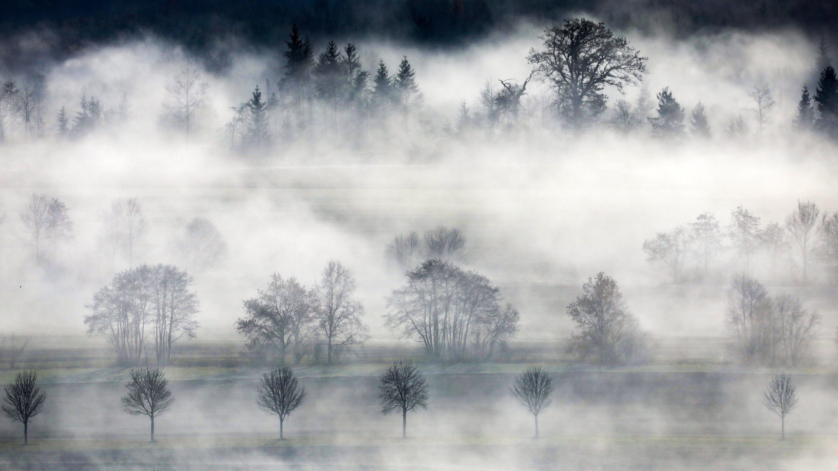 In der Nacht entweder feucht mit Nebel oder klar und kalt Feuchter Nebel erwartet uns vor allem im Westen und Südwesten