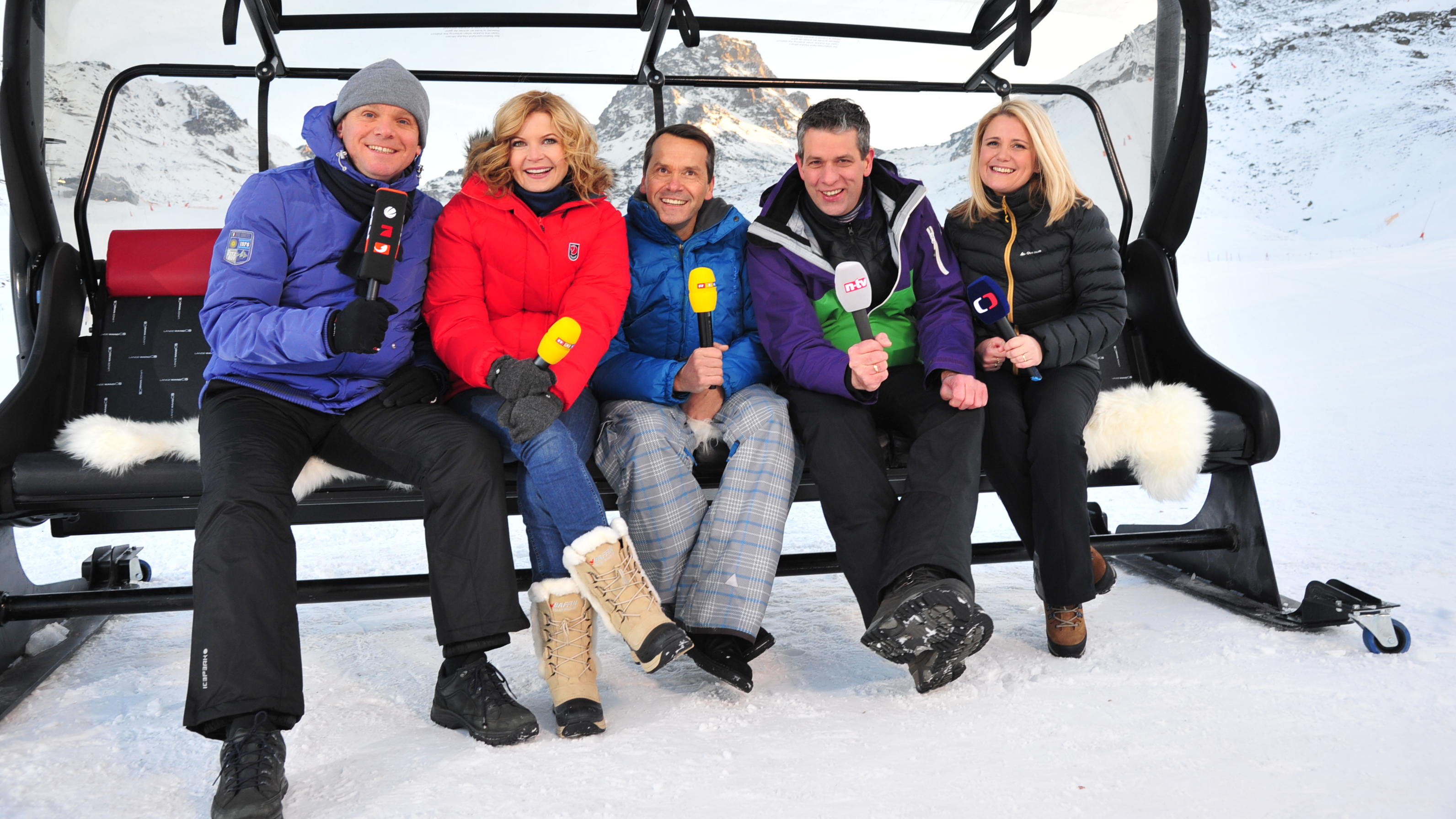 Der Wettergipfel 2019: And the winner is... Alexander Hildebrand (N24), Eva Imhof (RTL), Christian Häckl (RTL), Björn Alexander (n-tv) und Taťána Míková (Česká televize) sind