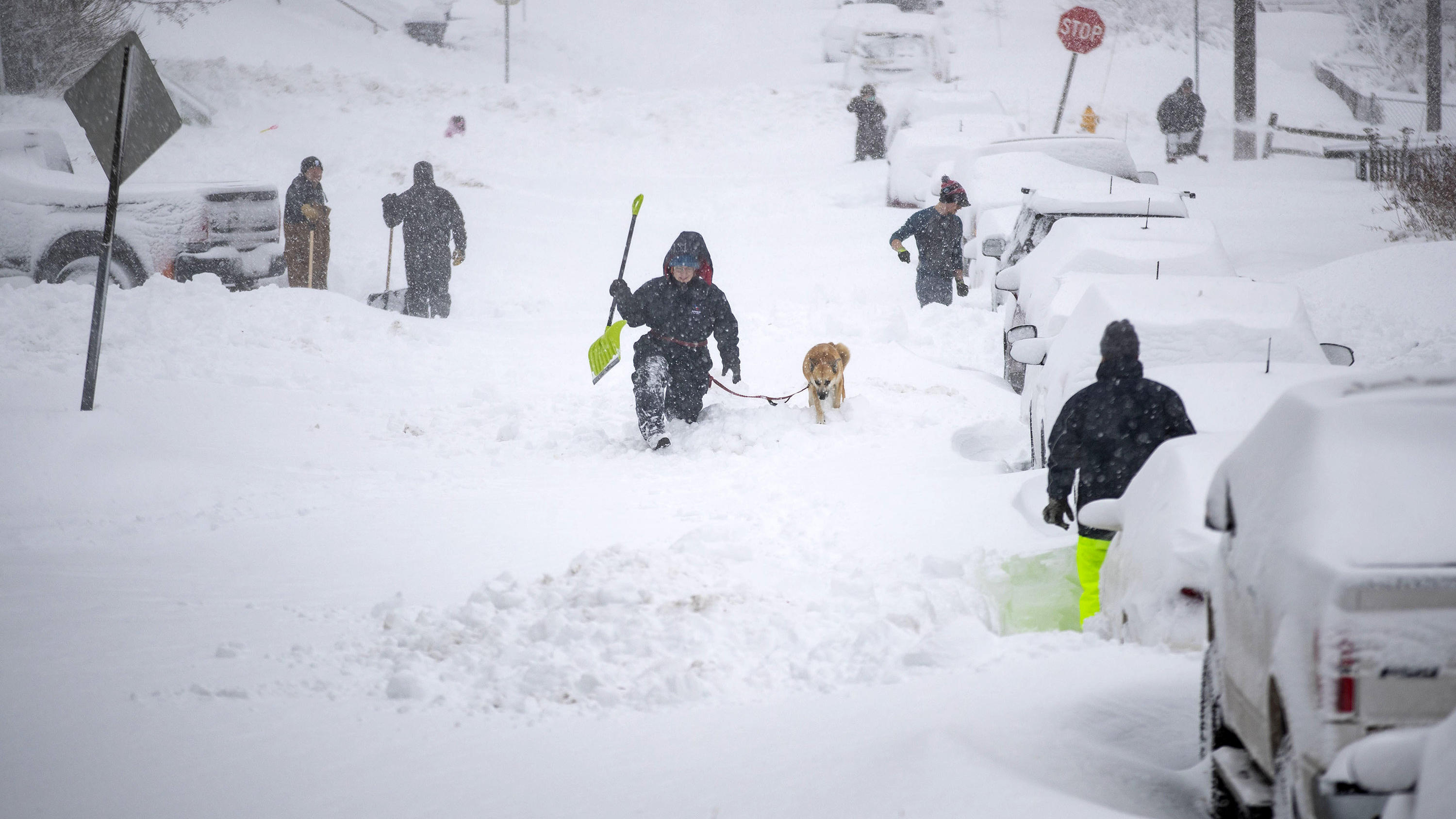 Schneechaos in den USA: Heftiger Massencrash in Iowa USA, Duluth, Foto: Alex Kormann/Star Tribune/AP/dp