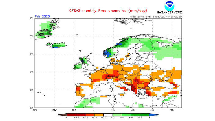 Steht der nächste Dürresommer bevor? NOAA Februar
