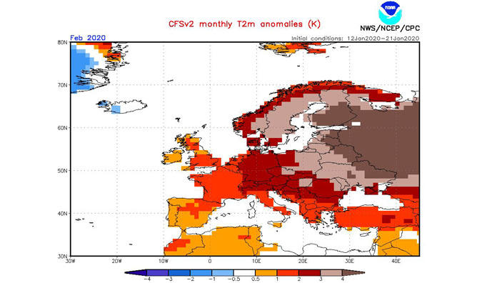 Februar 2020: Rettet er die Winter-Bilanz? NOAA Feb