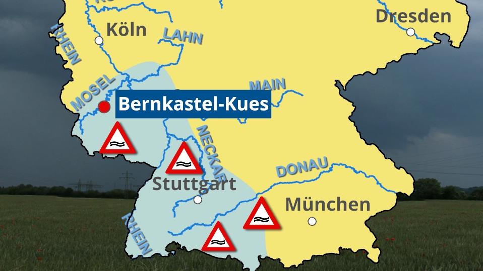 Hochwasser-Ticker: Die Hochwasser-Pegel am Rhein steigen weiter Bernkastel