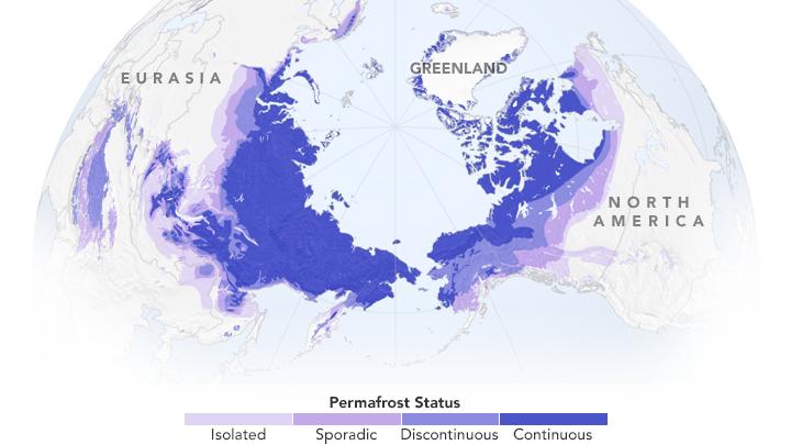 Wetterlexikon: Kippelemente verteilung nasa permafrost nsidc 2016
