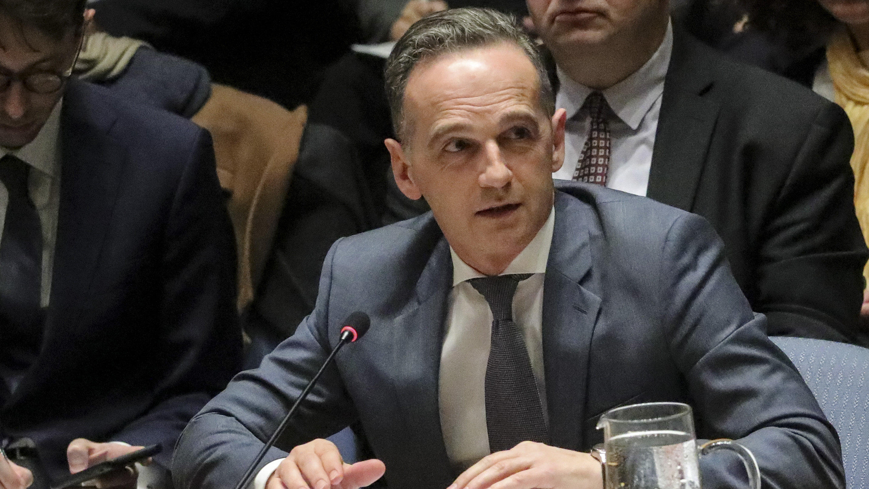 Coronavirus aus China: Chronik der bisherigen Ausbreitung - Teil 5 Germany's Foreign Minister Heiko Maas speaks, during a meeting on the nuclear non-proliferation treaty in the United Nations Security Council, Wednesday, Feb. 26, 2020, at U.N. headquarters. (AP Photo/Bebeto Matthews)
