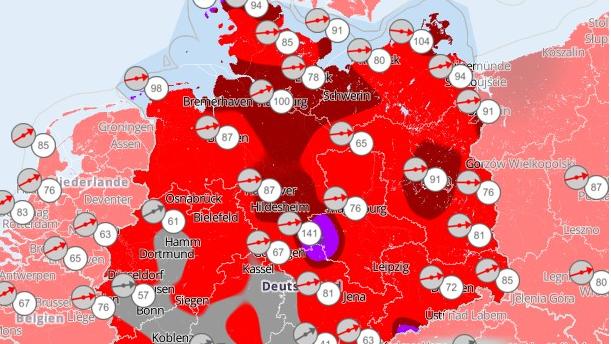 Sturmtief Hanna wirbelt im Norden: Orkanböen gemessen sturm
