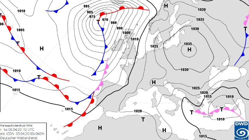 Unwetter & Gewitter über Spanien bringen Überflutungen Die Verteilung der Tiefdruckgebiete am Sonntag