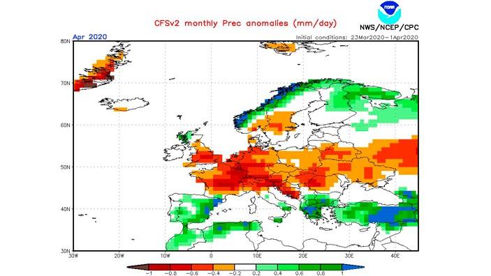 30 Tage Wettertrend: Warm und sonnig, aber es fehlt der Regen NOAA