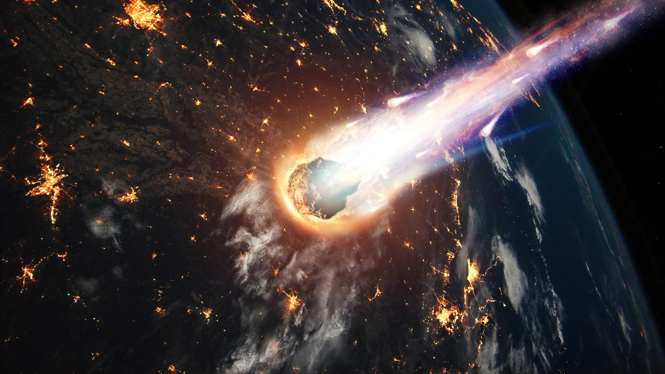 Wichtigen Baustein des Lebens im Weltraum entdeckt: Sind wir Außerirdische? Während des großen Bombardement schlugen viele Meteoriten auf der Erde ein.