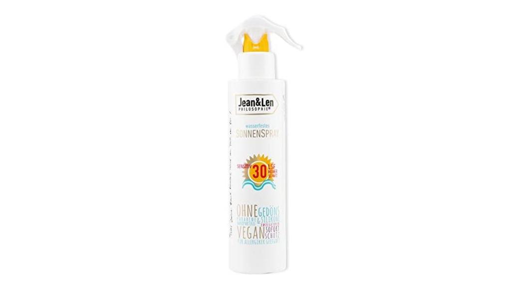 Sonnenschutz: 4 Punkte, die an heißen Frühlingstagen wichtig sind Sonnenspray von Jean & Len.
