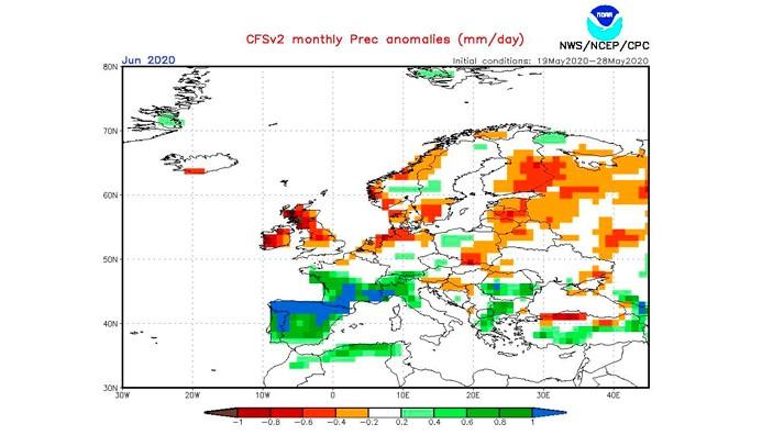 30-Tage-Wettertrend: Juni mit Hitze und Abkühlung regen2