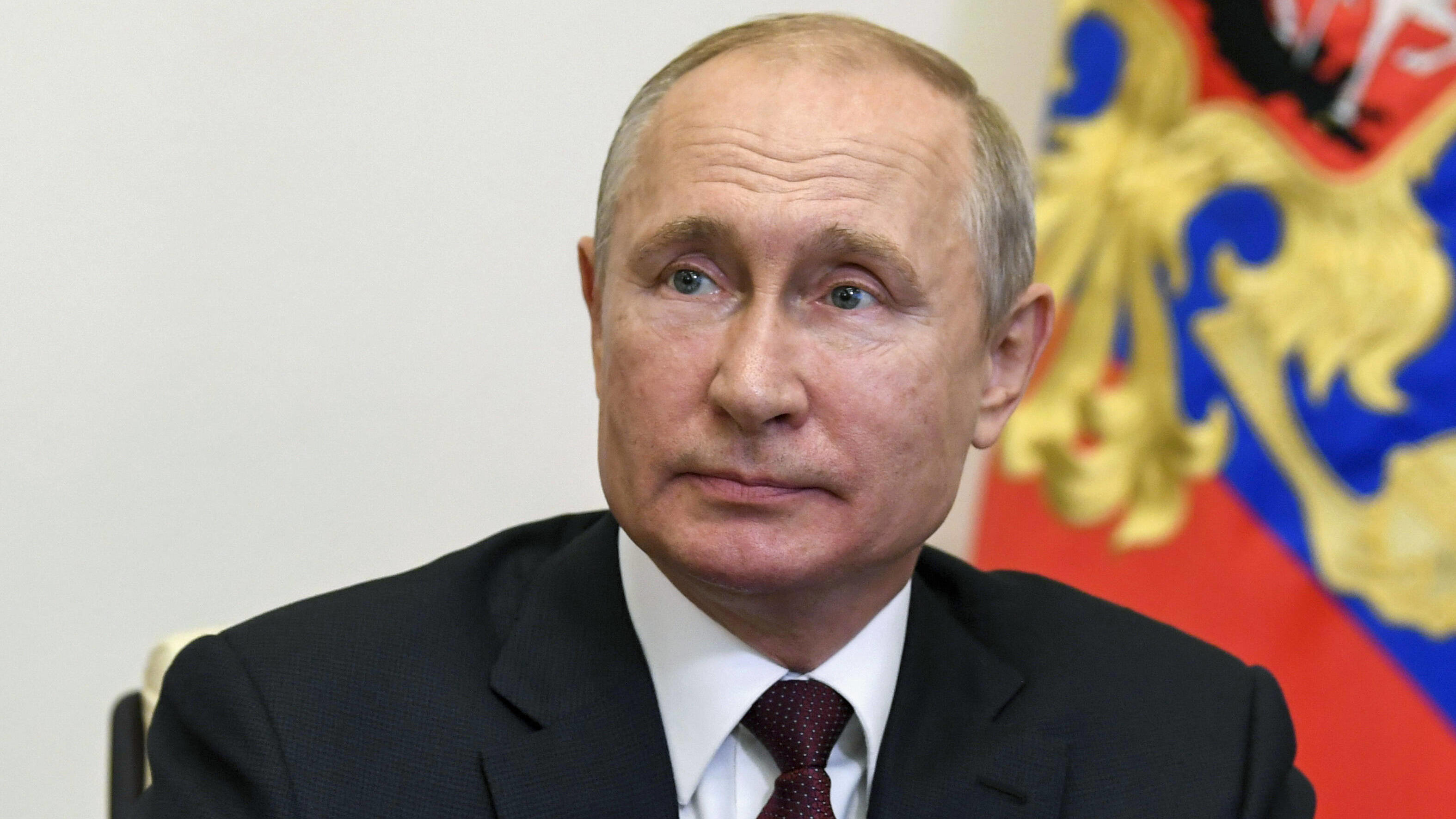 Nach Diesel-Leck: Putin ruft nationalen Notstand aus MOSCOW REGION, RUSSIA - JUNE 4, 2020: Russia s President Vladimir Putin holds a meeting with permanent members of the Security Council via video link from Novo-Ogarevo residence. Alexei Nikolsky/Russian Presidential Press and Information Office/TASS