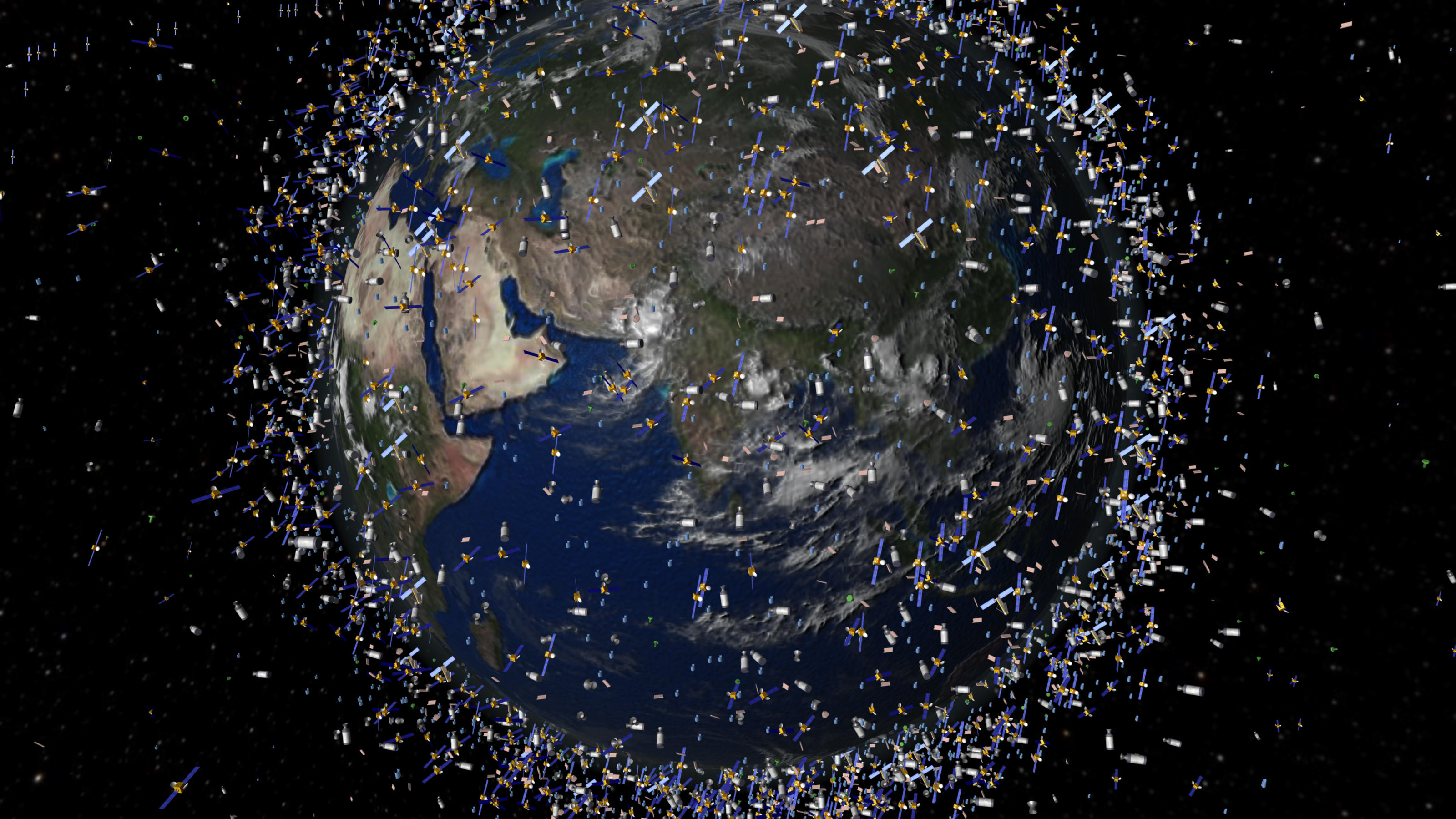 In Finnland und Japan soll es bald Satelliten aus Holz geben Die Satelliten auf diesem Bild wurden etwas vergrößert und stellen nicht den genauen Maßstab dar. Trotzdem zeigt es wieviele Erdtrabanten um die Welt fliegen.