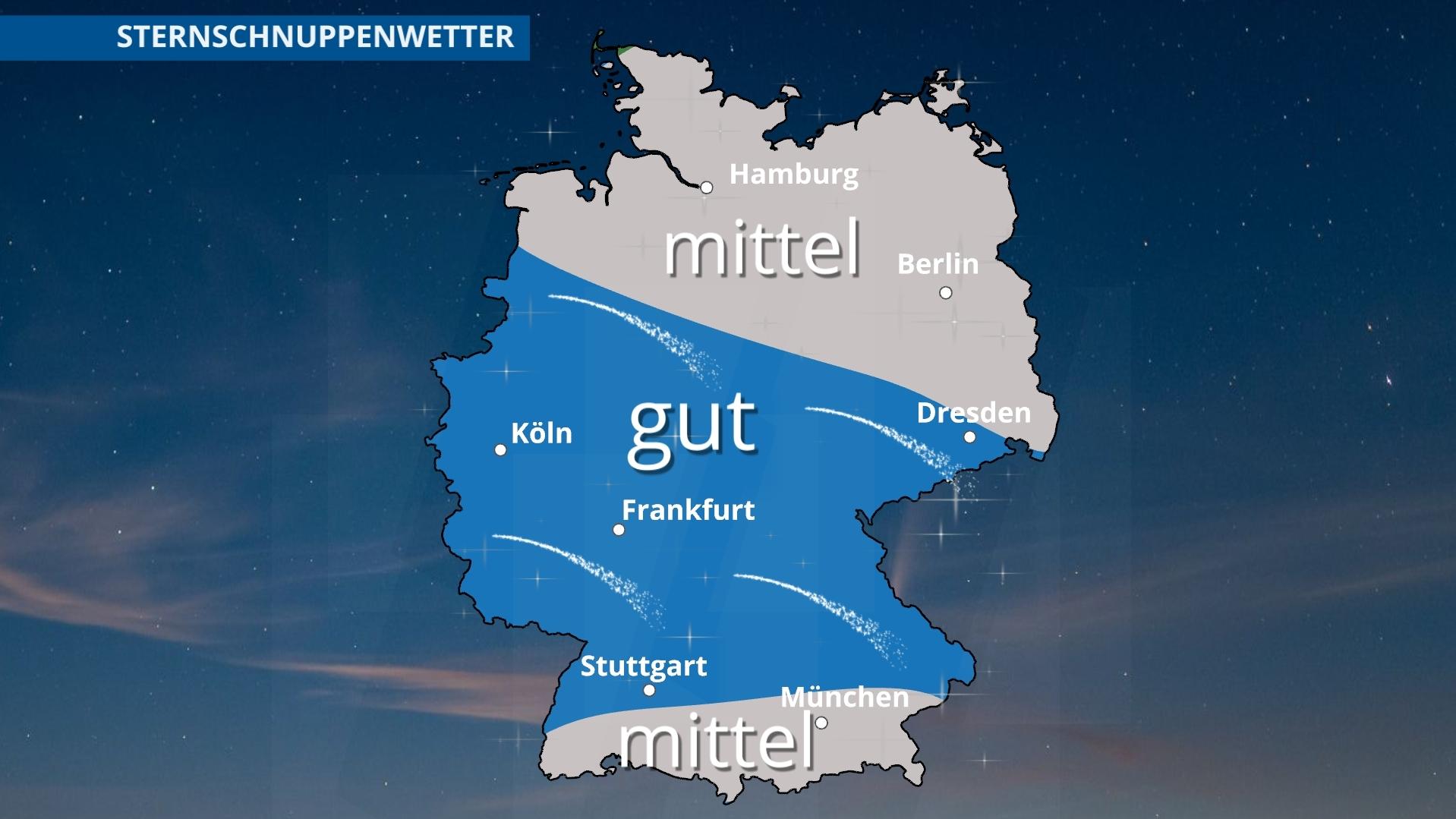 Meteorschauer: Nach Komet NEOWISE bringen die Perseiden Sternschnuppen-Nächte Wo kann man die Sternschnuppen gut sehen?