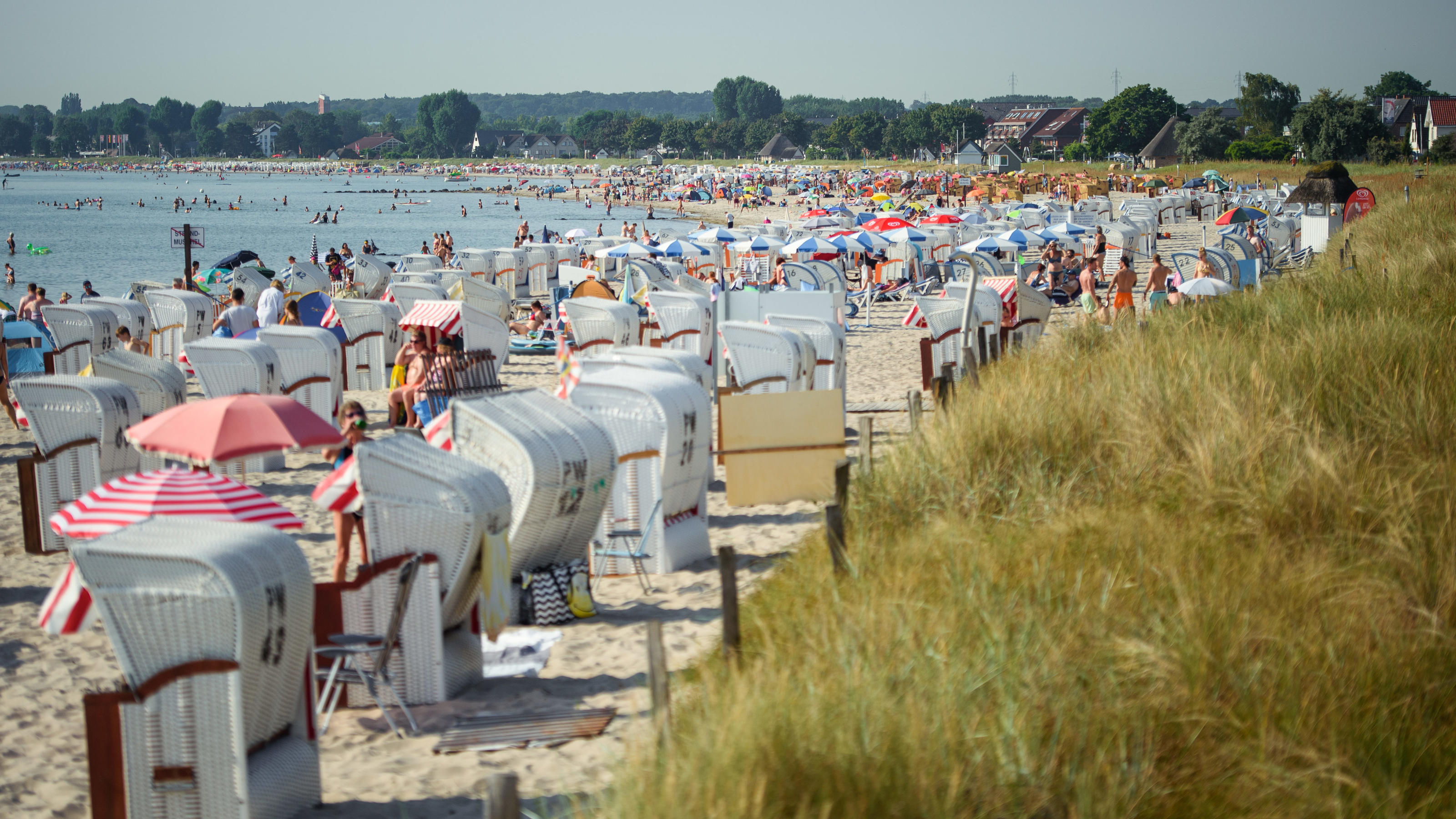 Alle Strandampeln auf Rot? So voll ist es an der Nord- und Ostsee So voll ist es an der Ostsee