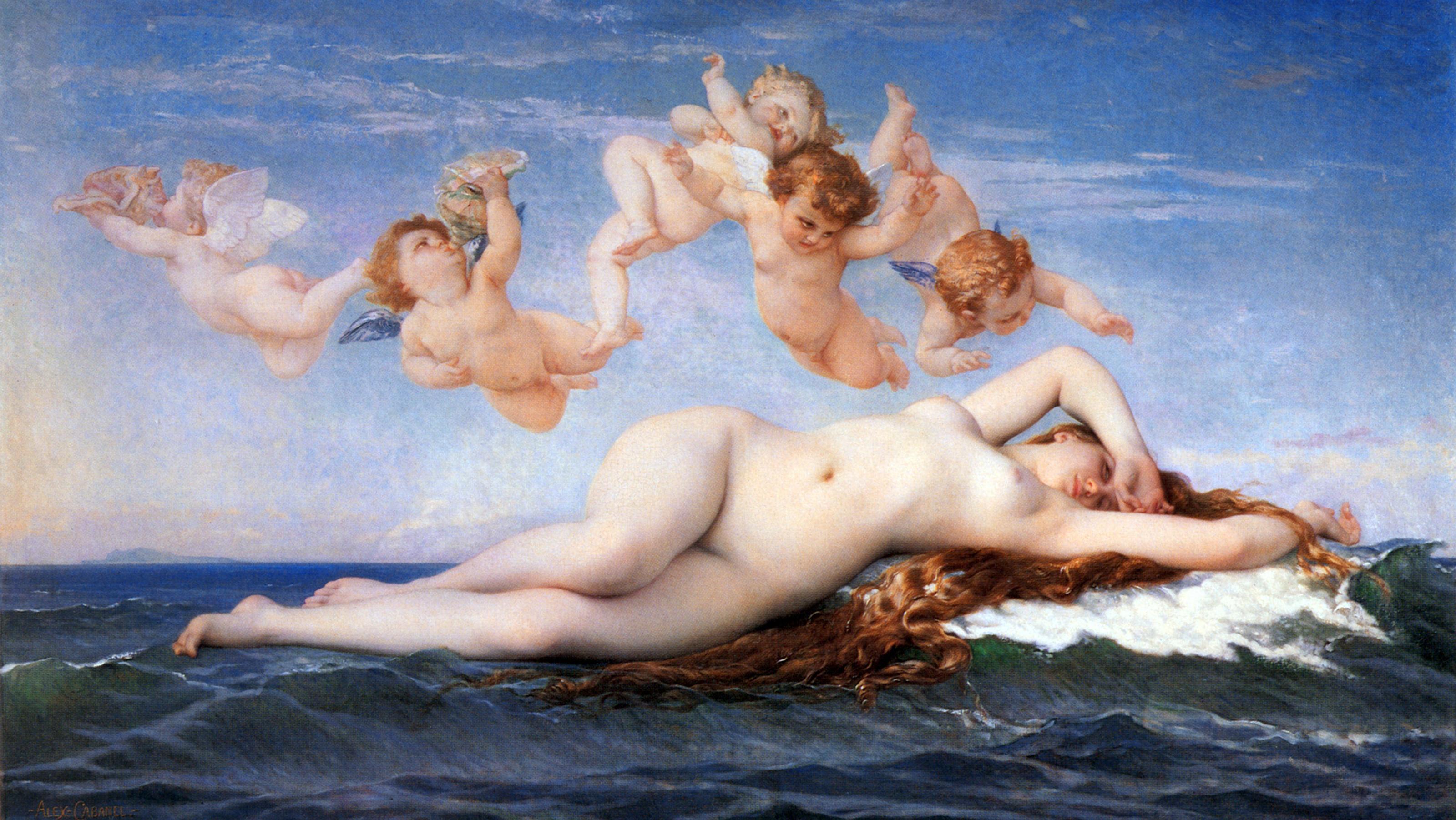 DNA-Bausteine auf der Venus - gibt es jetzt ein Leben auf diesem Planeten? Oftmals regte die Venus die Fantasie von Malern wie den Franzosen Alexandre Cabanel (1823 – 1889) an.
