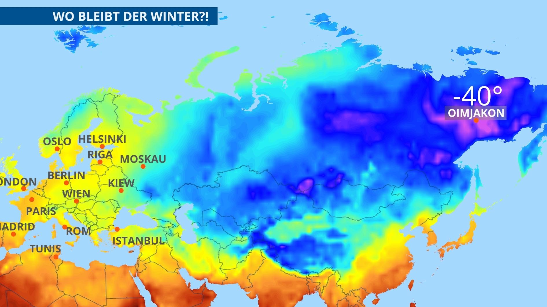 Nachtfrost und eine sinkende Schneefallgrenze: Polarluft im Anmarsch Oimjakon ist eines der kältesten Dörfer der Welt