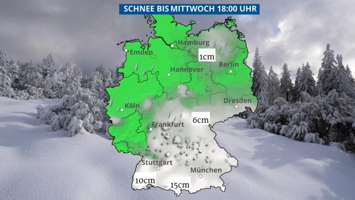 7-Tage-Wettertrend: Am Wochenende bringt Ostwind die Kälte, dann folgt der Schnee Die Schneehöhen in der nächsten Woche