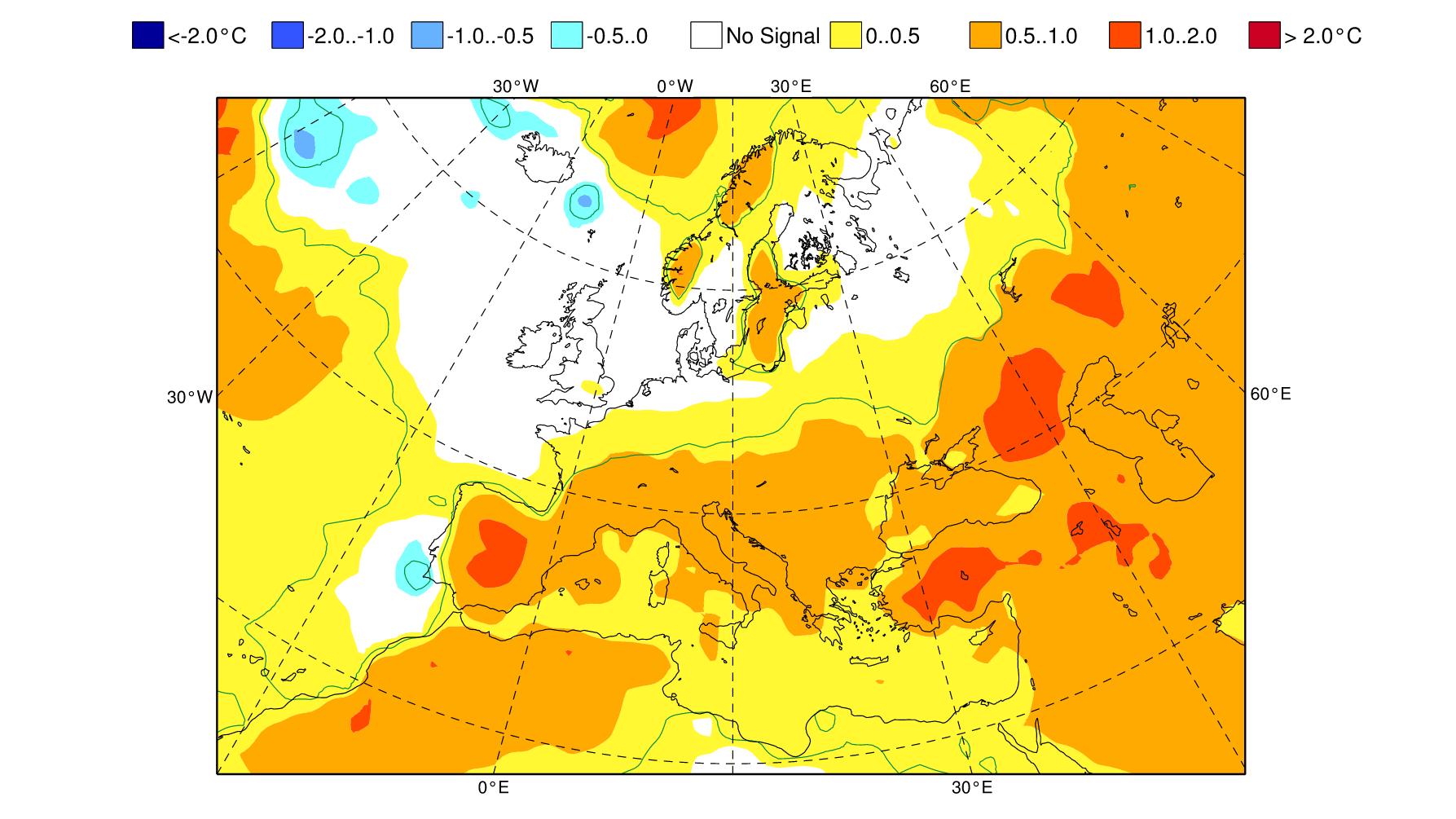 NOAA und ECMWF: Extra-Hitze zum Sommerbeginn 2021 Prognose der Temperaturanomalie für Juni 2021