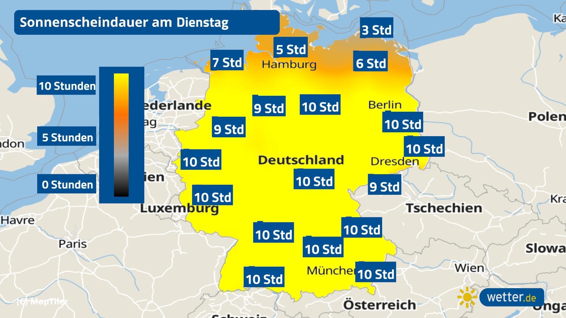Meteorologischer Frühling beginnt oft mit viel Sonnenschein Verbreitet 10 Sonnenstunden können wir zum meteorologischen Frühlingsbeginn erwarten.