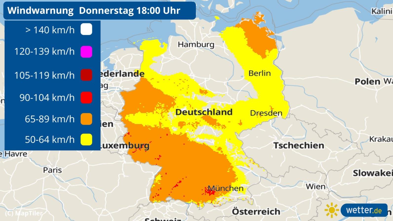 7-Tage-Wettertrend: Sturmtiefs bestimmen bald unser Wetter Sturmgefahr am Donnerstag, 11.03.2021