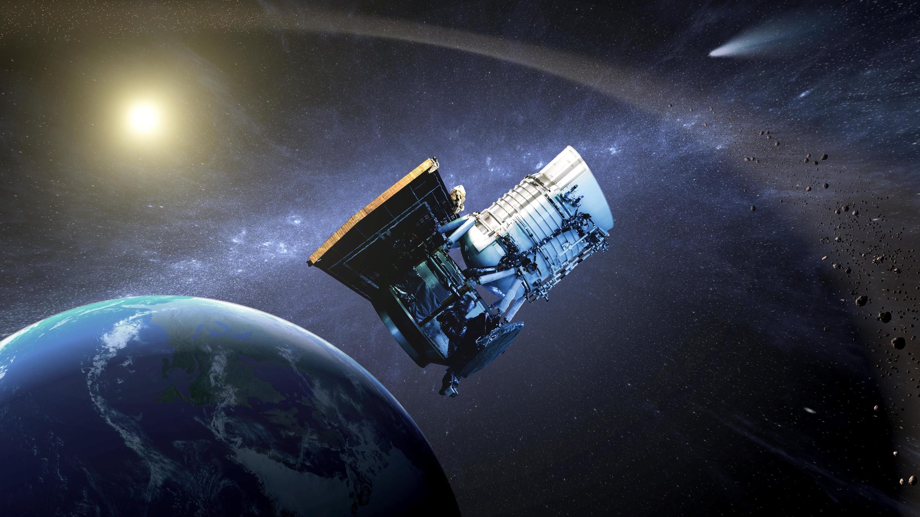 Asteroid Apophis: Der Gott der Finsternis rast an uns vorbei Die Illustration zeigt das Weltraumteleskop Neowise