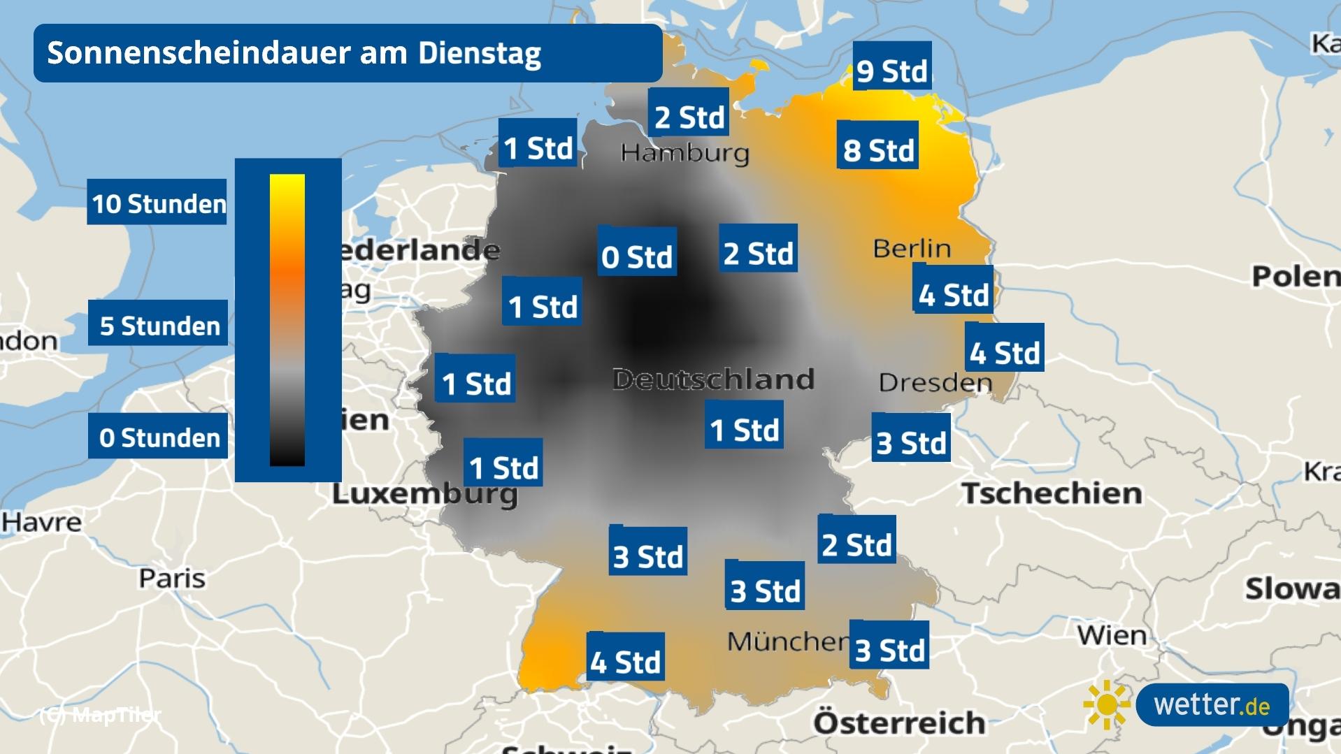 Nächste winterliche Überraschung mit Schnee Im äußersten Südwesten und Nordosten gibt es auch am Dienstag jede Menge Sonnenschein.