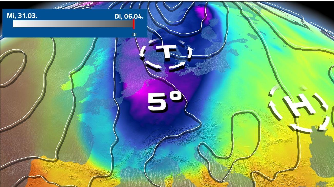Das Wetter in den Osterferien: Winterrückfall mit fieser 2. Ferienwoche Polarluft fließt nach Deutschland