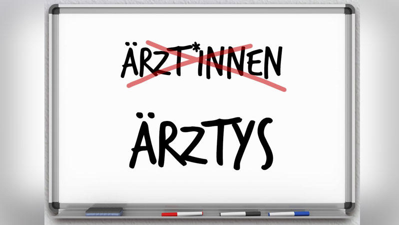 Ist das Y der Anfang vom Ende? Schön wär's! Gleichberechtigung beginnt mit Sprache! Und in der deutschen Sprache – so schön sie auch ist – hat ganz klar der Mann die Hosen an.