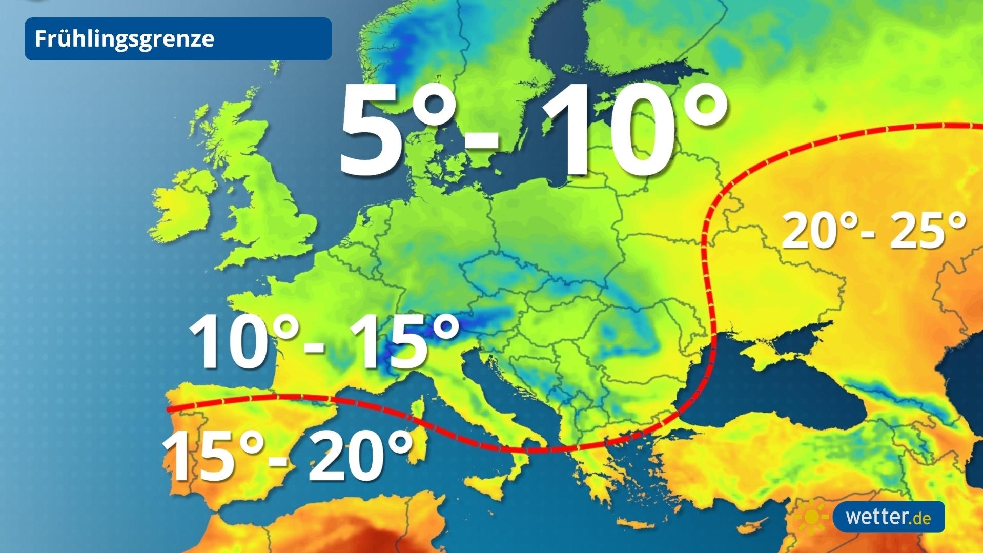 Wo steckt eigentlich der Frühling in diesem Frühling 2021? Die Frühlingsgrenze teilt Europa.