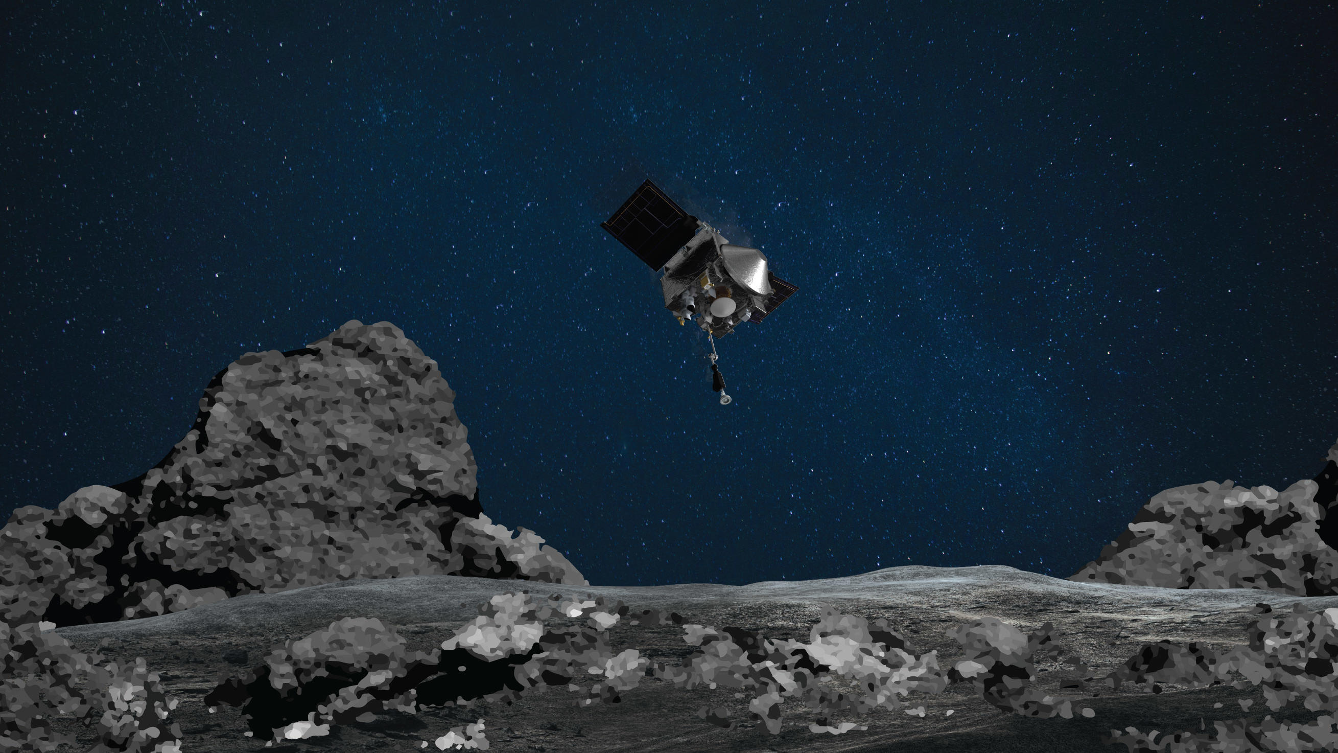 Manöver geglückt: Nasa-Sonde Die Raumsonde OSIRIS-Rex nähert sich dem Asteroiden Bennu.