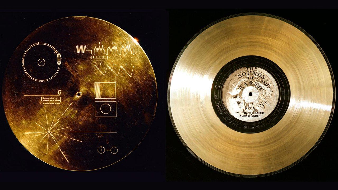 Nasa-Raumsonde Voyager 1 empfängt Geräusche im All Die Voyager-Sonden haben beide goldene Schallplatten dabei.
