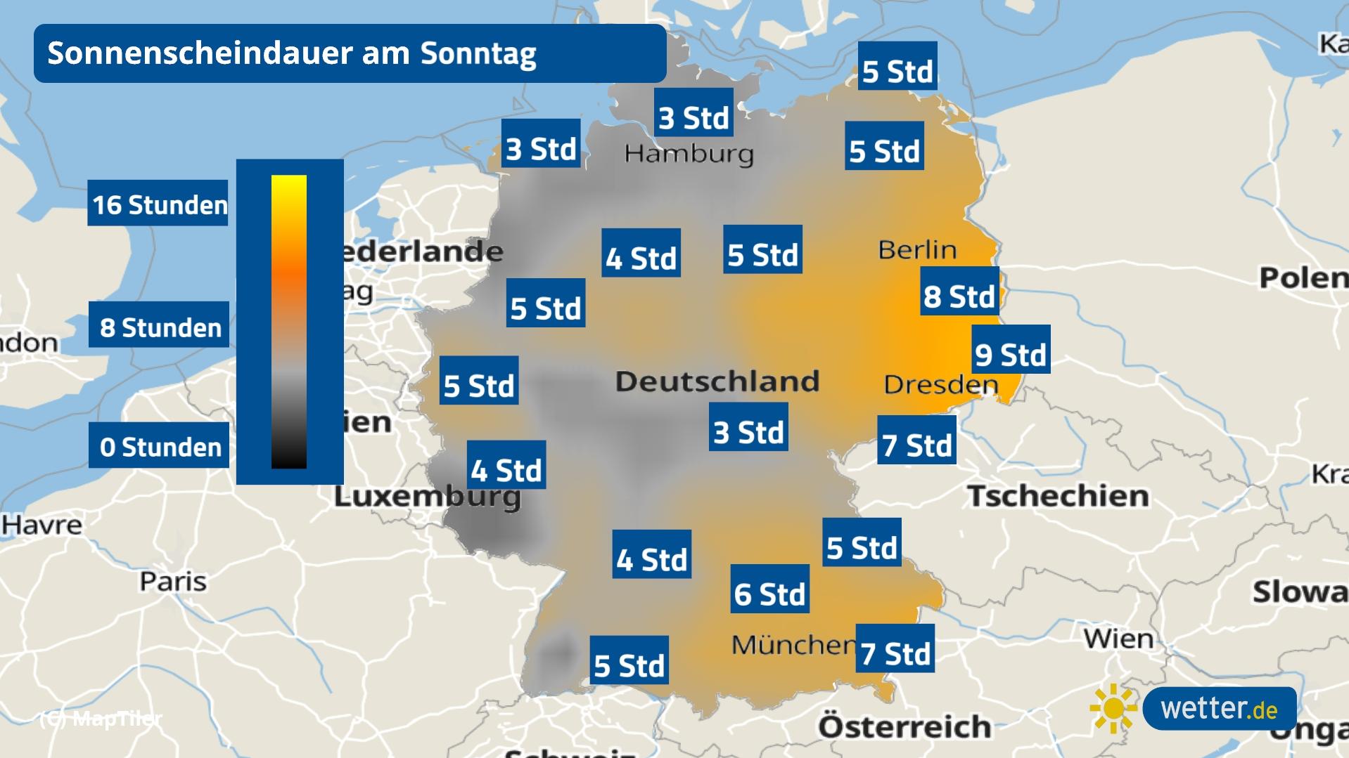 7-Tage-Wettertrend: Immer wieder bringen dichte Wolken Regen und Gewitter Sonnenstunden am Sonntag