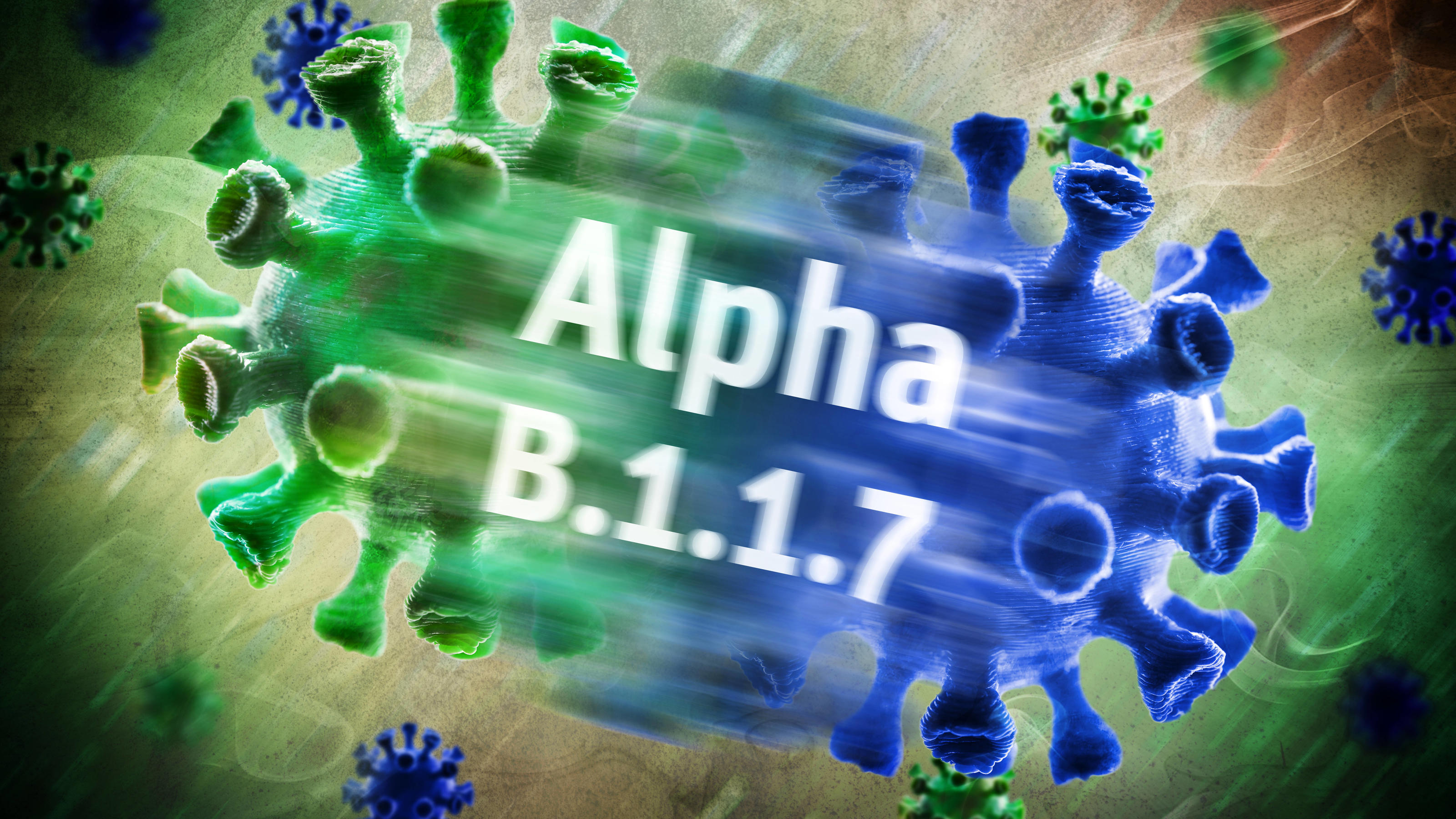 Überblick: Diese Corona-Varianten gibt es bei uns - und so gefährlich sind sie Symbolfoto von mutiertem Coronavirus der Alpha-Variante B.1.1.7