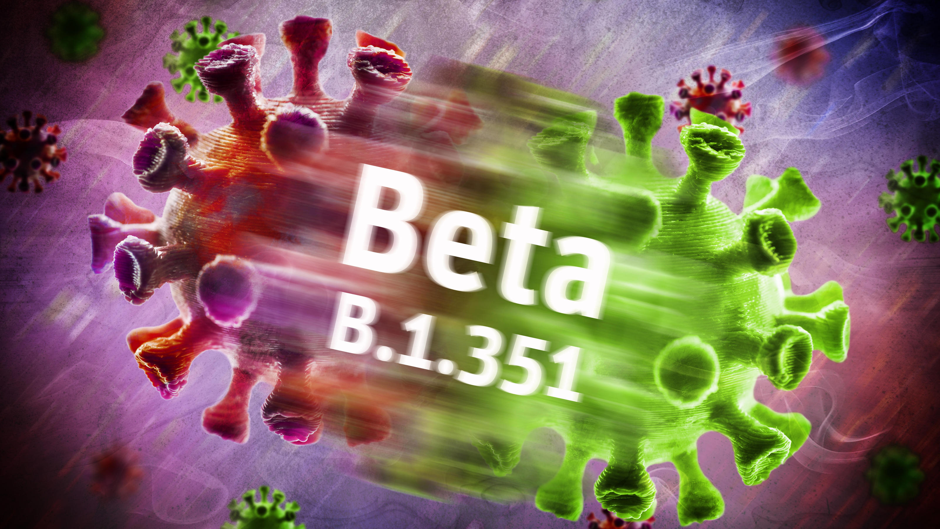 Überblick: Diese Corona-Varianten gibt es bei uns - und so gefährlich sind sie Symbolfoto von mutiertem Coronavirus der Beta-Variante B.1.351.