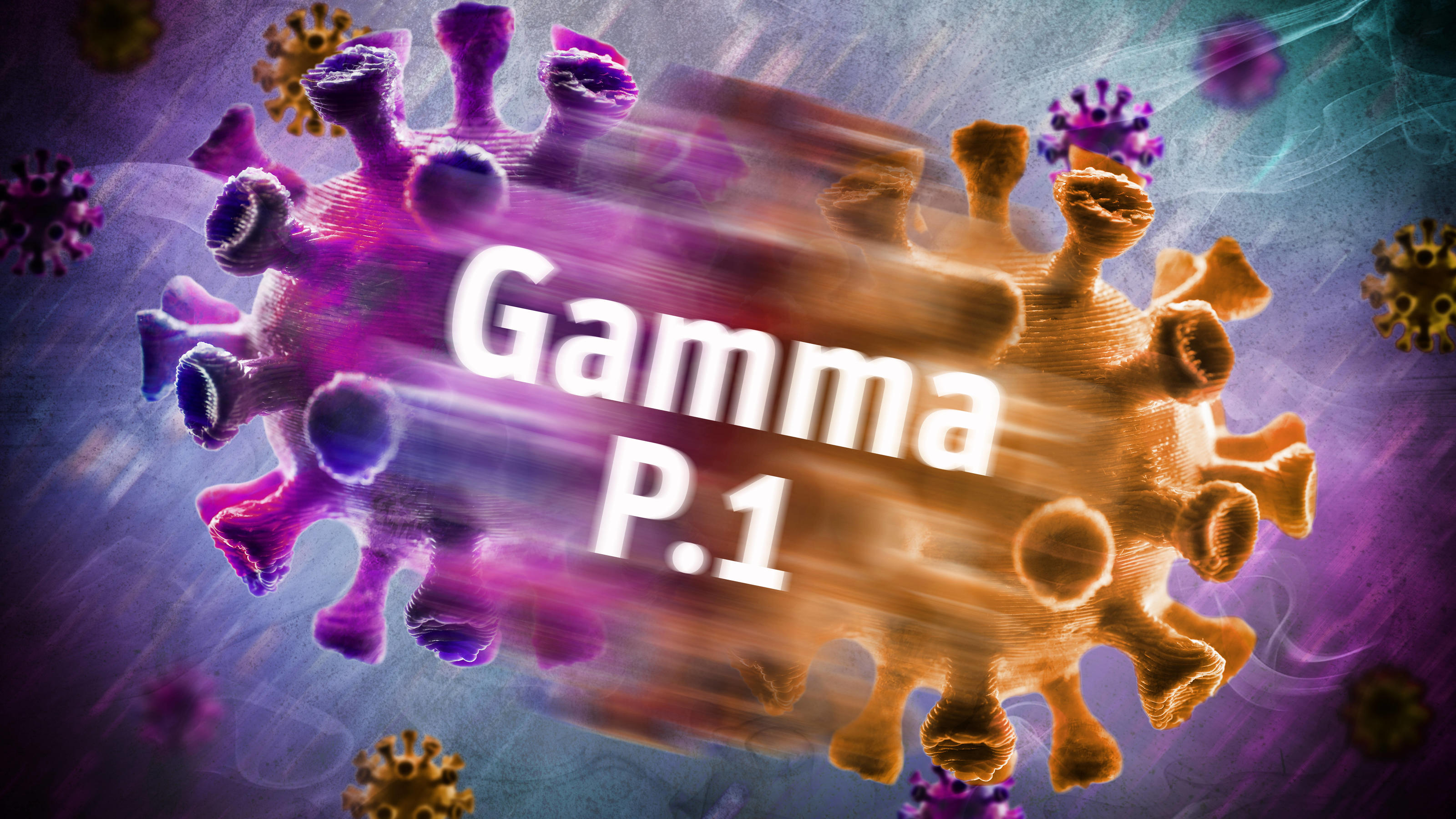 Überblick: Diese Corona-Varianten gibt es bei uns - und so gefährlich sind sie Symbolfoto von mutiertem Coronavirus der Gamma-Variante P.1.
