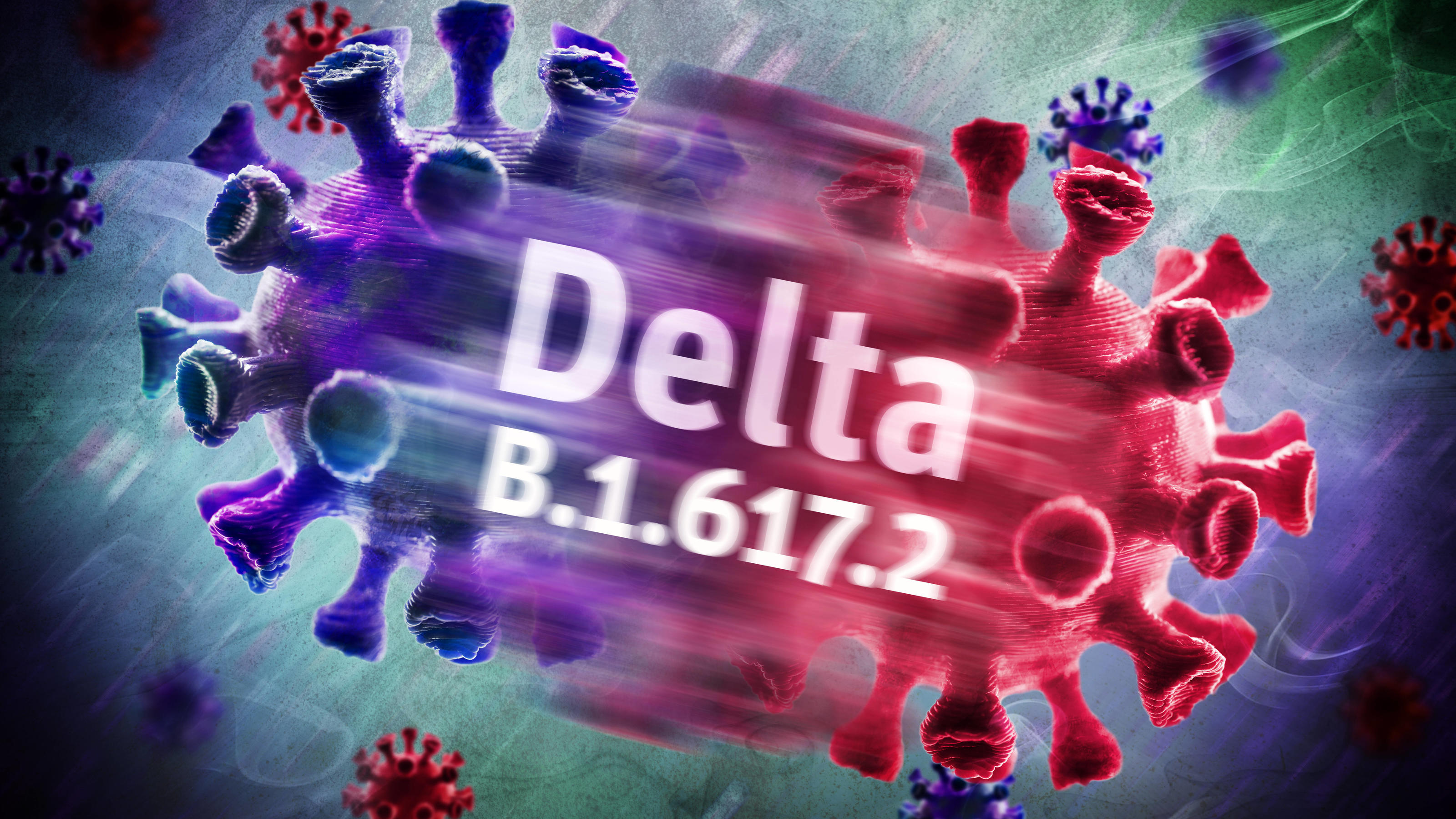Überblick: Diese Corona-Varianten gibt es bei uns - und so gefährlich sind sie Symbolfoto von mutiertem Coronavirus der Delta-Variante B.1.617.2.