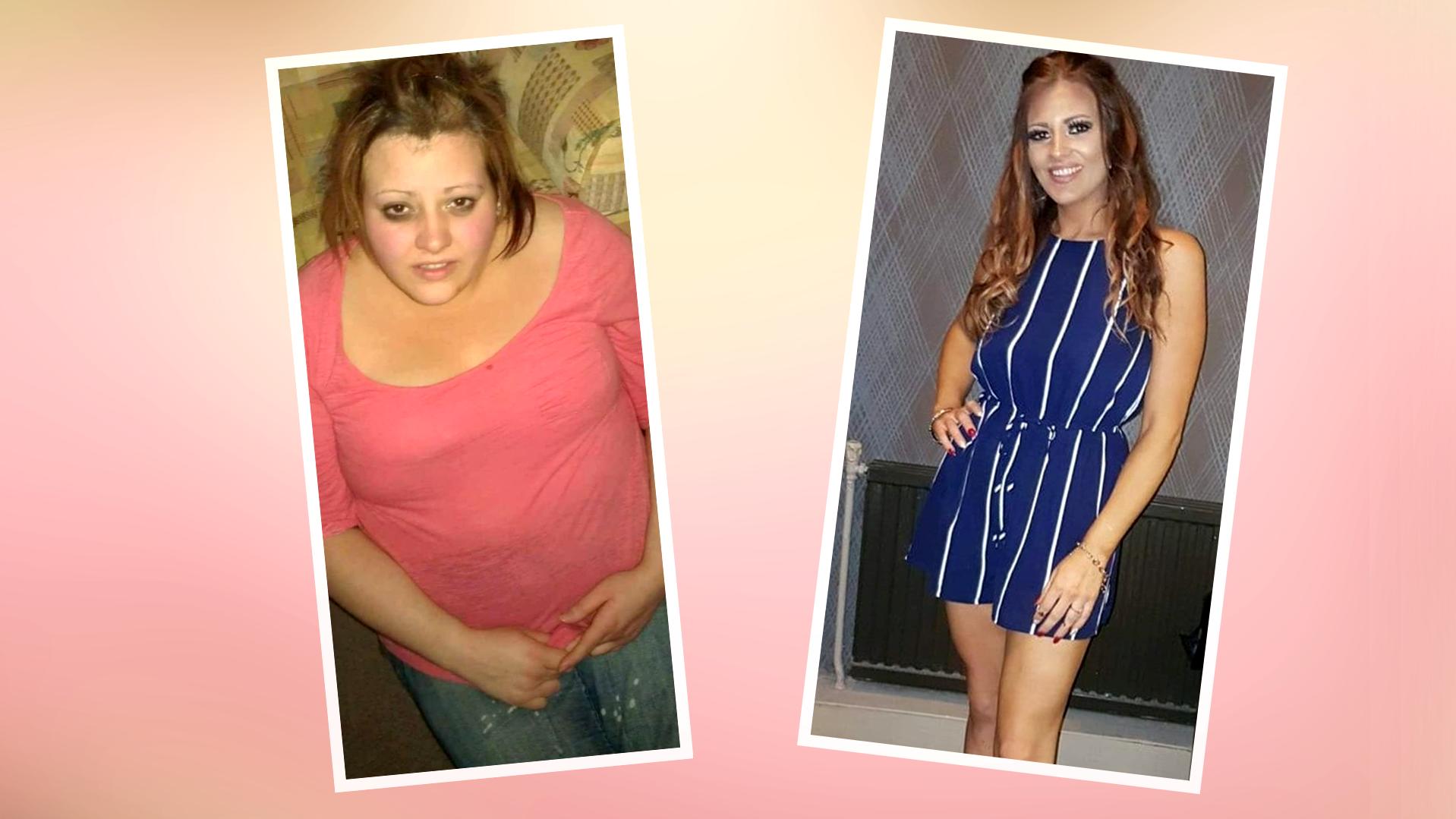Laura aus Schottland nimmt stolze 80 Kilo ab - und die Transformation kann sich sehen lassen Links sieht man Laura Neil, wie sie vorher aussah, rechts ihr aktuelles, erschlanktes Aussehen.