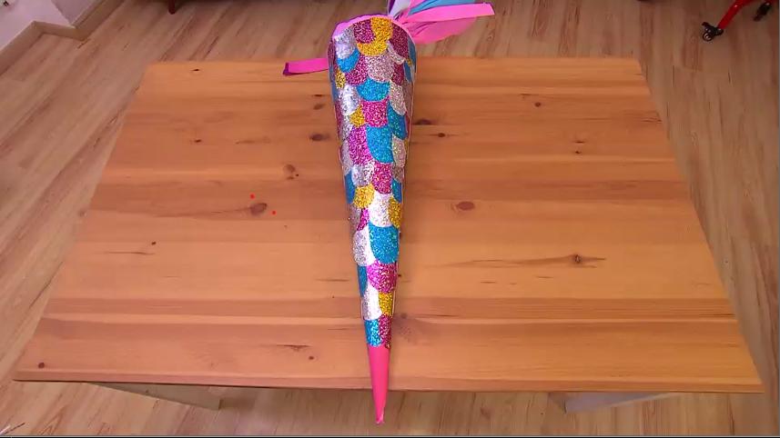Last Minute! Schultüten selber basteln DIY: Meerjungfrauen-Schultüte