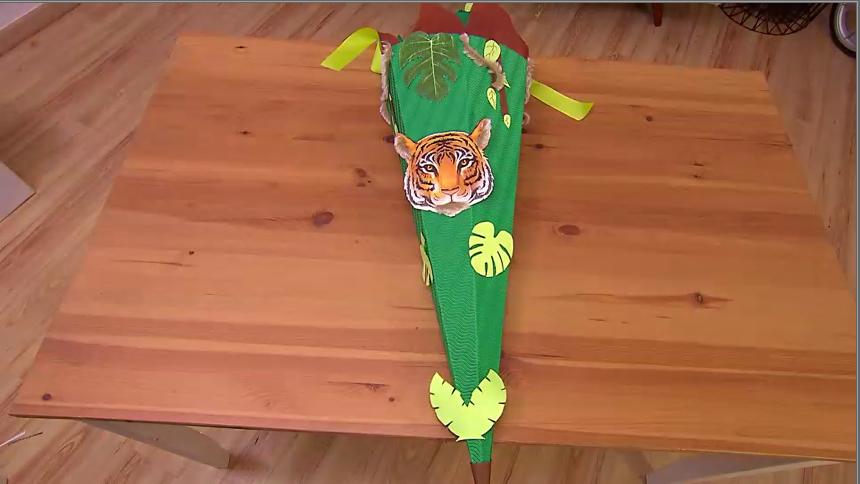 Last Minute! Schultüten selber basteln DIY: Dschungel-Schultüte