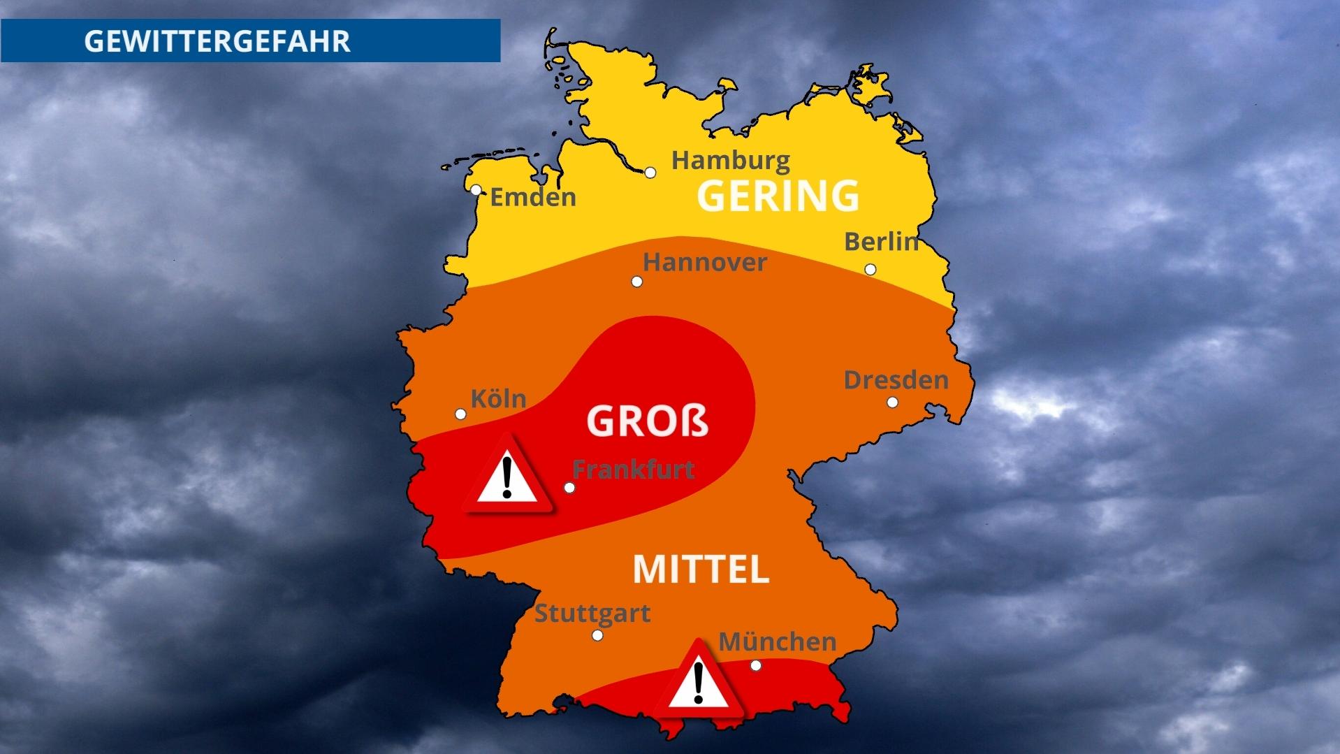 Neue Unwetter: Wieder Gefahr von Starkregen - auch in Ahrweiler Gefahr von Gewittern mit Starkregen