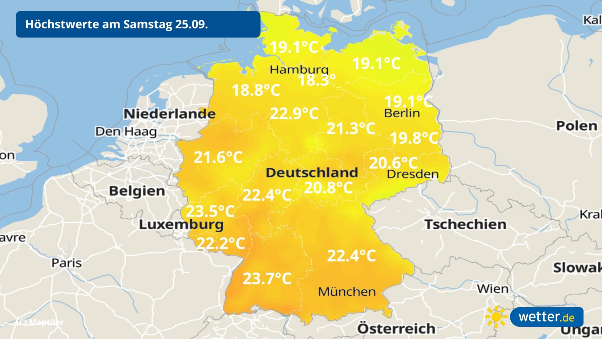 7-Tage-Wettertrend: Herbst kämpft mit Sturm gegen Altweibersommer Wie warm wird es am Wochenende?
