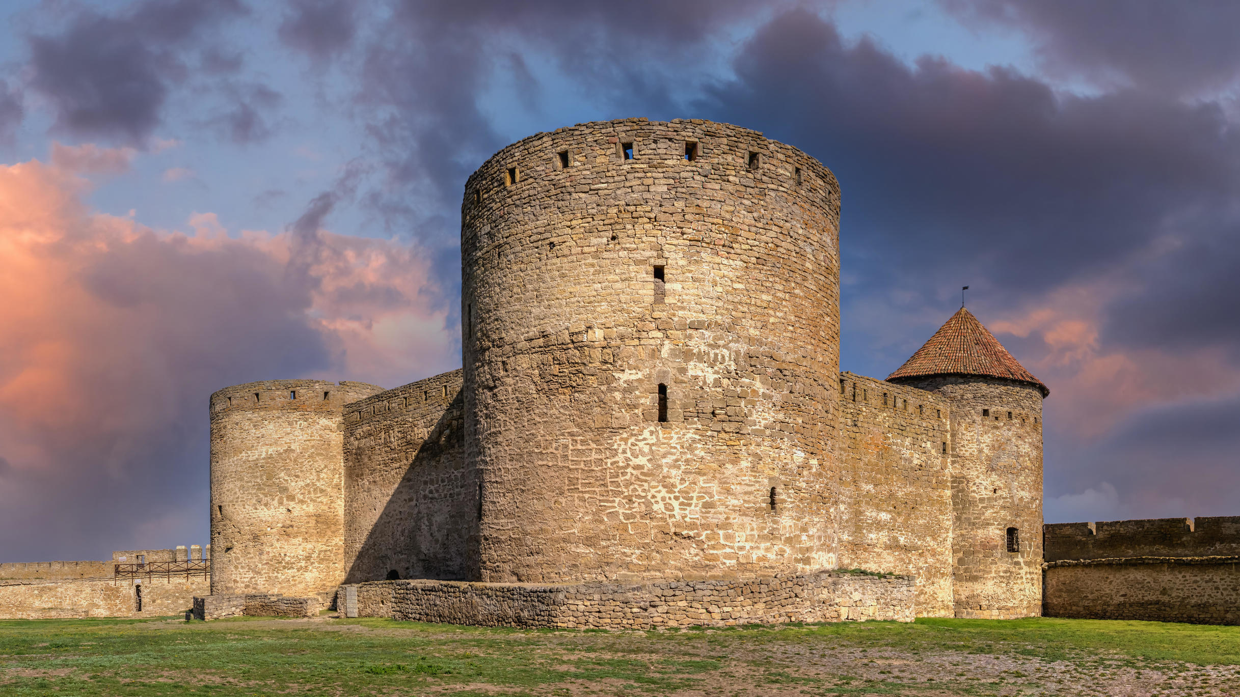Kälteeinbruch in Osteuropa und der Türkei mit krassem Temperatursturz Bilhorod-Dnistrovskyi, Akkerman Festung, Odessa